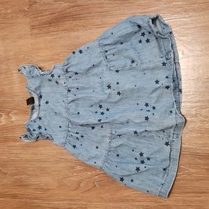 (3T) GAP Youth Toddler's Fit & Flare Star Print Ruffle Denim 100% Cotton Jean